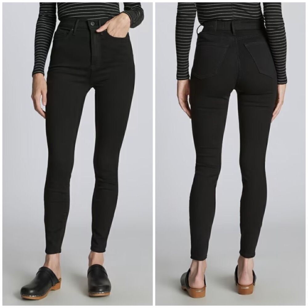 Everlane The Way High Skinny High Rise Black Denim Skinny Jeans Size 29